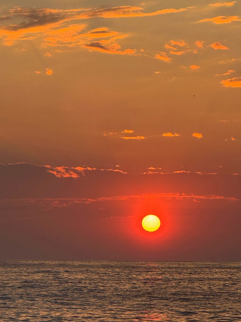 sunset image in la punta beach