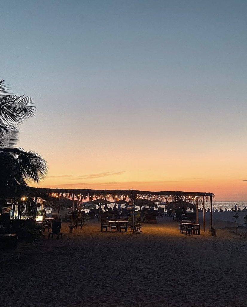 image of sunset at la punta beach