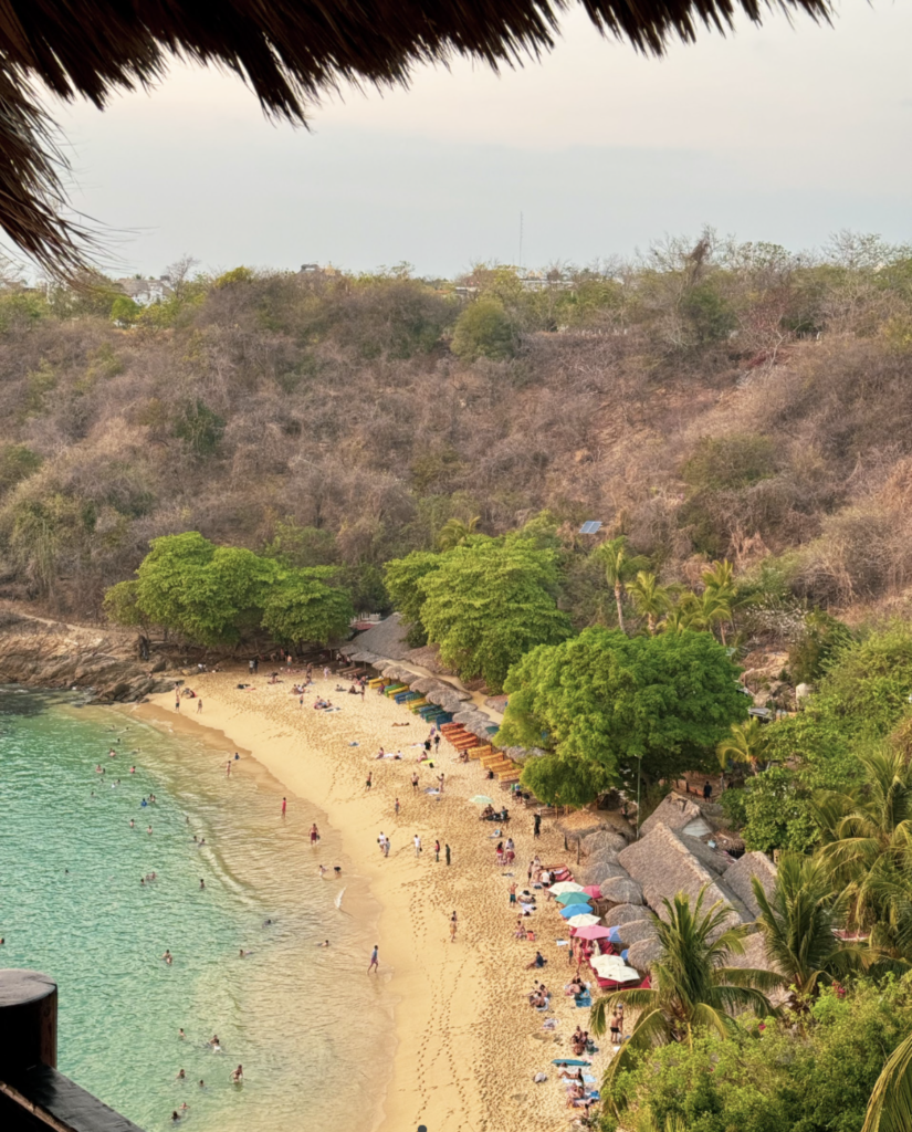 view of playa carrizalillo for blog post on how many days in Puerto Escondido